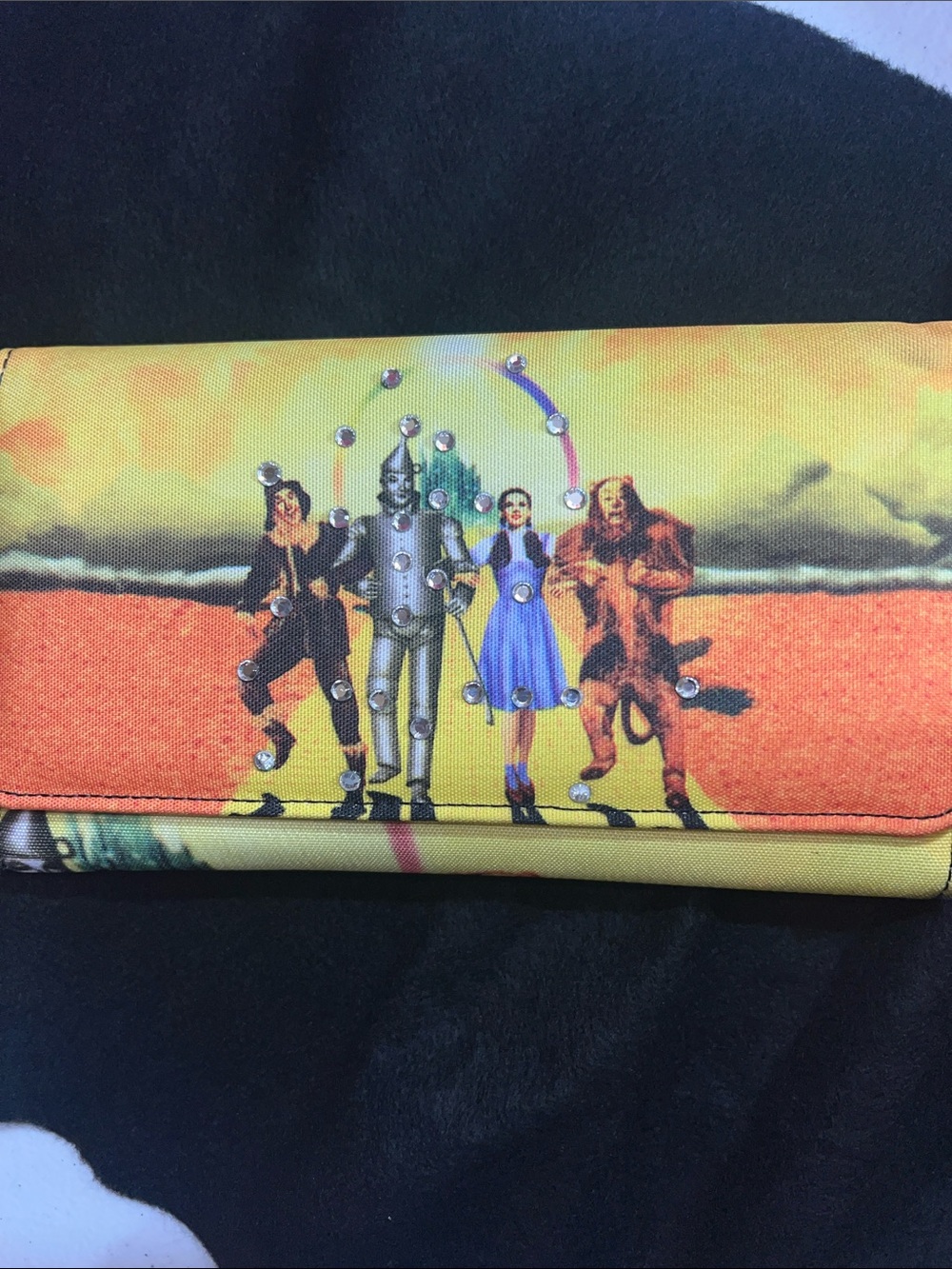VINTAGE -STYLE WIZARD OF OZ with RHINESTONE trifold clutch wallet